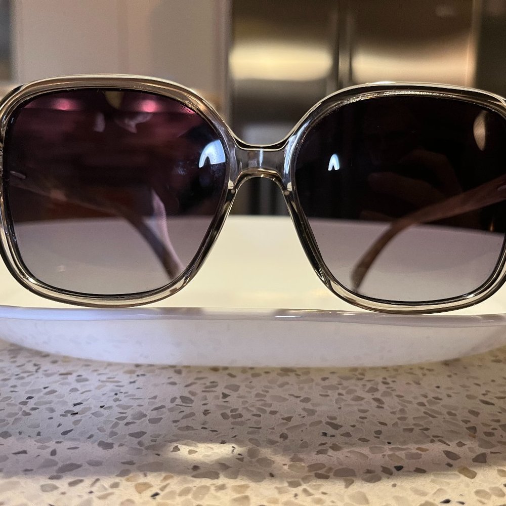 OK4U Diva Red Wood Sunglasses with Smokey Grey Plastic Lenses and Wooden Arms
